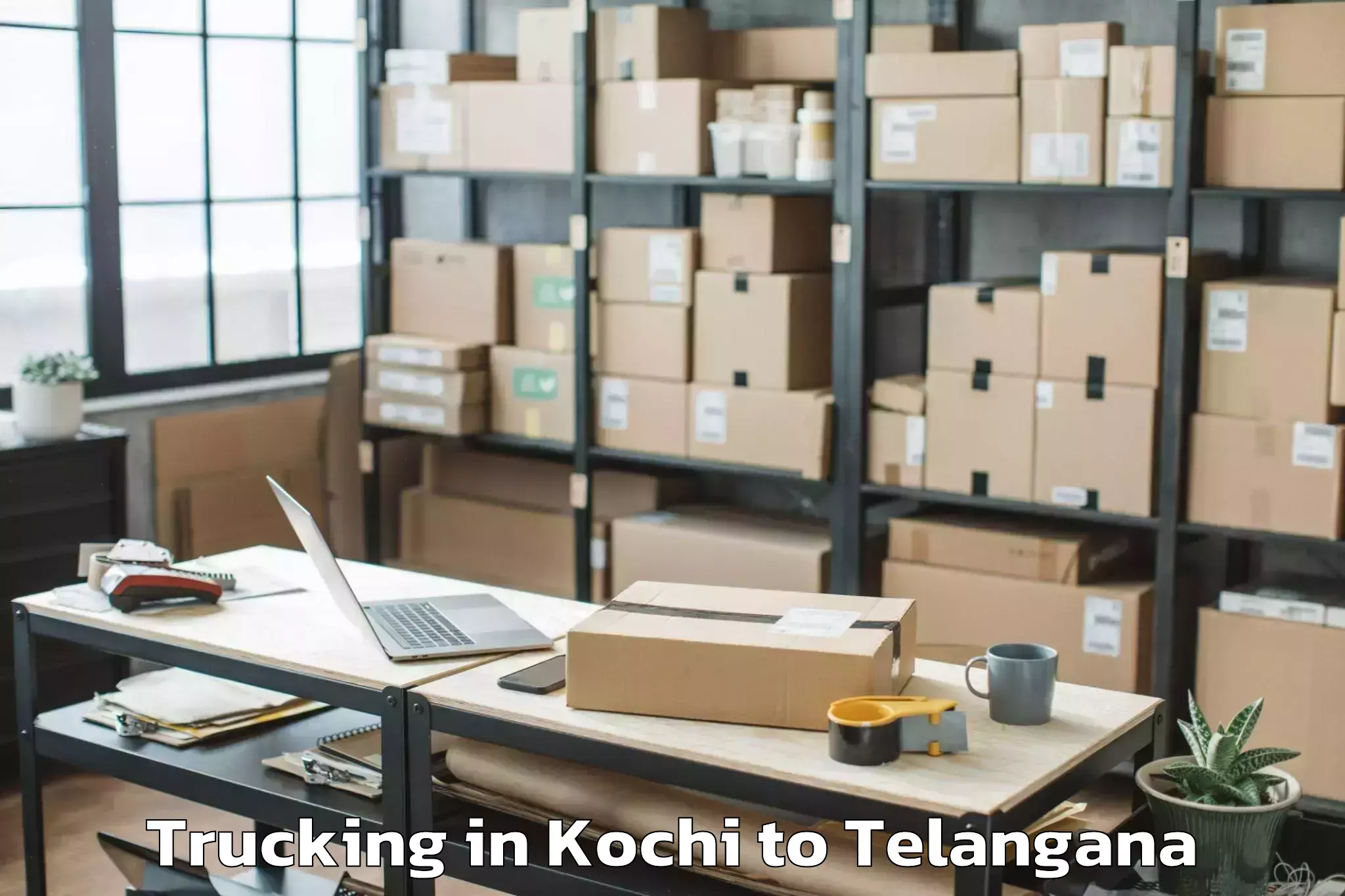 Professional Kochi to Peddapalli Trucking